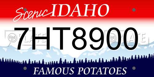 7HT8900 Idaho License Plate