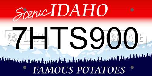 7HTS900 Idaho License Plate