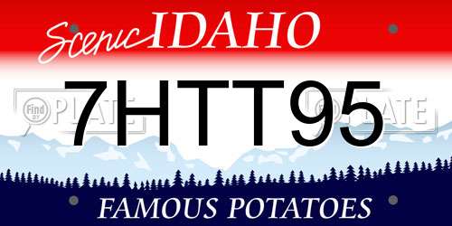 7HTT95 Idaho License Plate