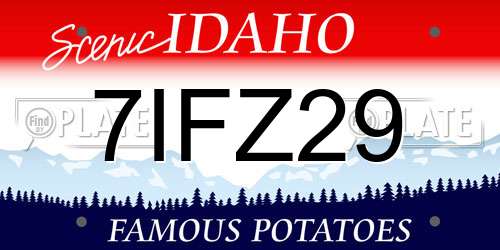 7IFZ29 Idaho License Plate