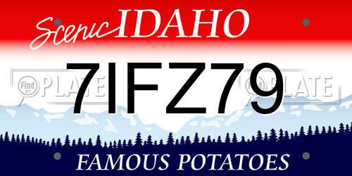 7IFZ79 Idaho License Plate