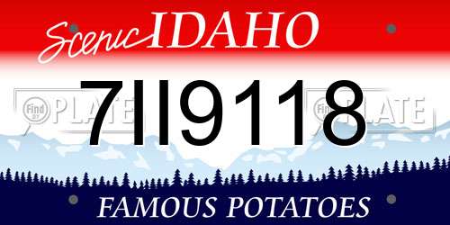 7II9118 Idaho License Plate