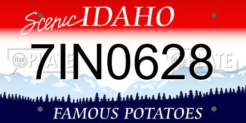 7IN0628 Idaho License Plate