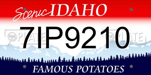 7IP9210 Idaho License Plate