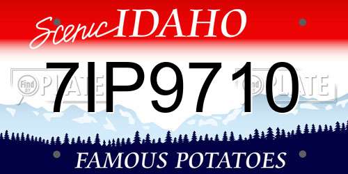 7IP9710 Idaho License Plate