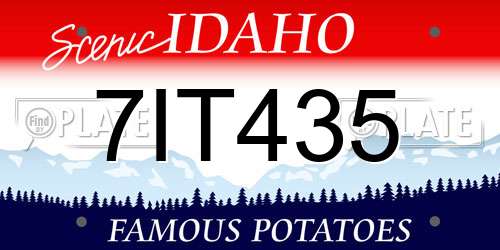 7IT435 Idaho License Plate