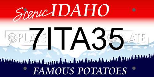 7ITA35 Idaho License Plate