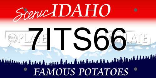 7ITS66 Idaho License Plate