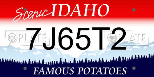 7J65T2 Idaho License Plate