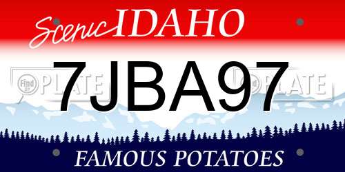 7JBA97 Idaho License Plate