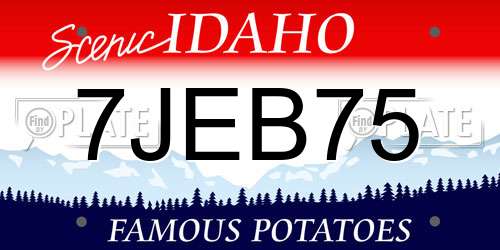 7JEB75 Idaho License Plate