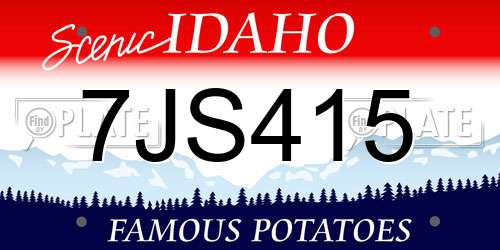 7JS415 Idaho License Plate