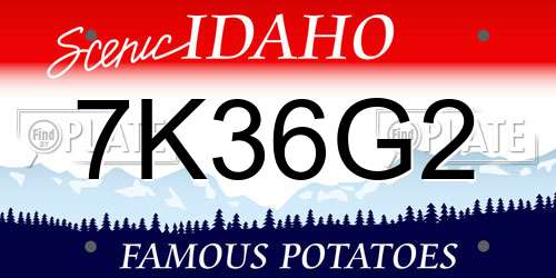 7K36G2 Idaho License Plate
