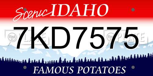 7KD7575 Idaho License Plate