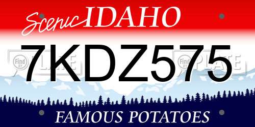7KDZ575 Idaho License Plate