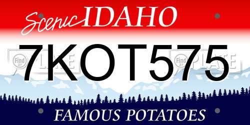 7KOT575 Idaho License Plate