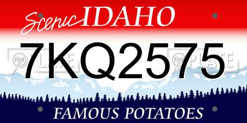 7KQ2575 Idaho License Plate