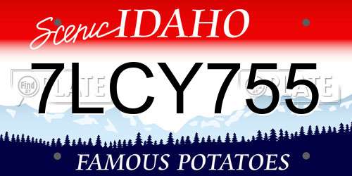 7LCY755 Idaho License Plate
