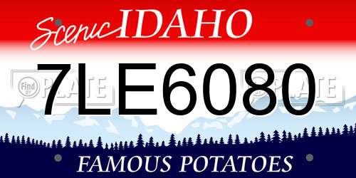 7LE6080 Idaho License Plate