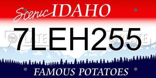 7LEH255 Idaho License Plate