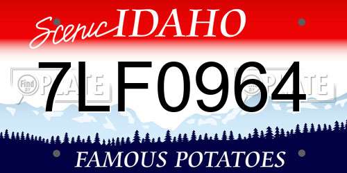 7LF0964 Idaho License Plate