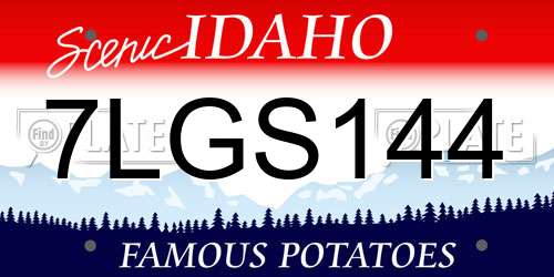 7LGS144 Idaho License Plate