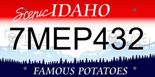 7MEP432 Idaho License Plate