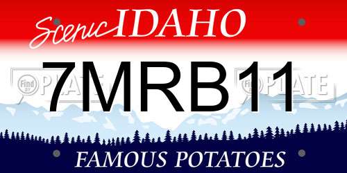 7MRB11 Idaho License Plate
