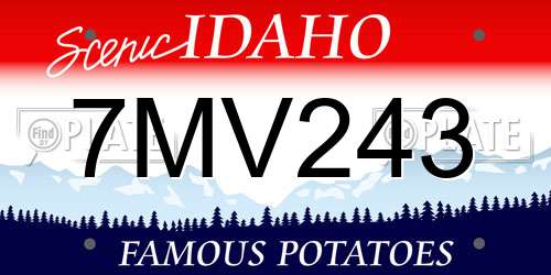 7MV243 Idaho License Plate