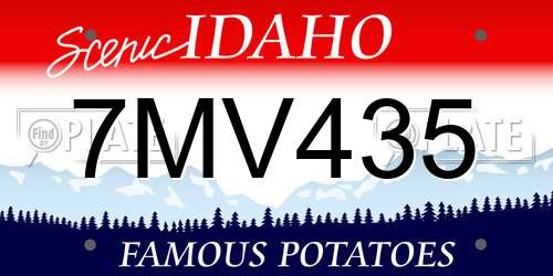7MV435 Idaho License Plate