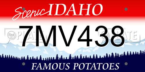 7MV438 Idaho License Plate