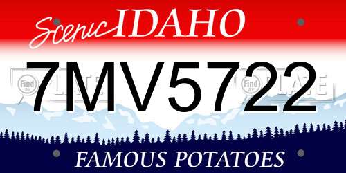 7MV5722 Idaho License Plate