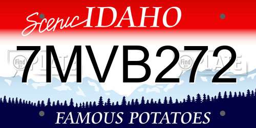 7MVB272 Idaho License Plate