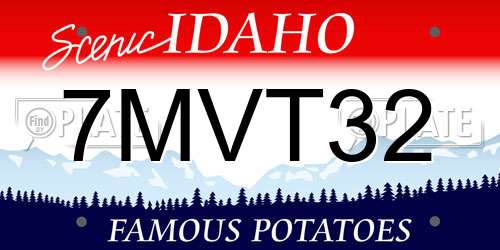 7MVT32 Idaho License Plate