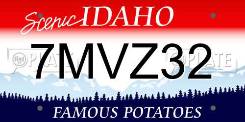 7MVZ32 Idaho License Plate