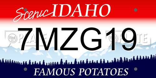 7MZG19 Idaho License Plate