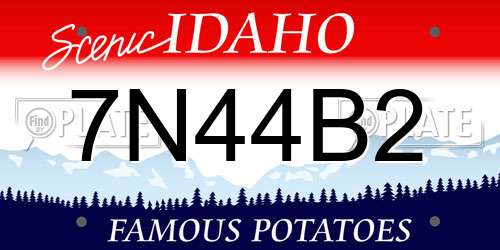 7N44B2 Idaho License Plate