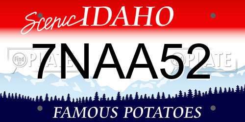 7NAA52 Idaho License Plate