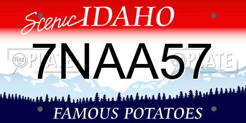 7NAA57 Idaho License Plate