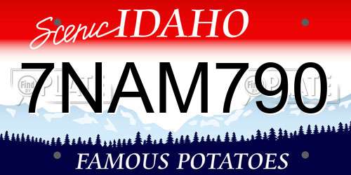 7NAM790 Idaho License Plate