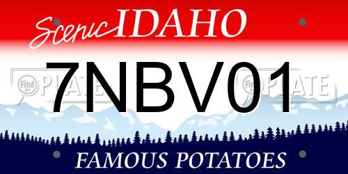 7NBV01 Idaho License Plate