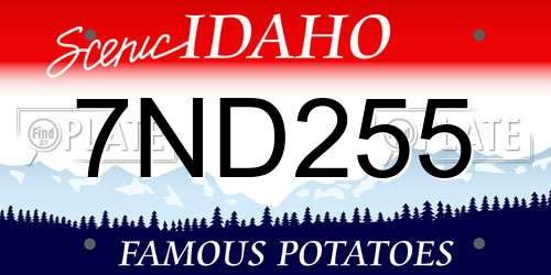 7ND255 Idaho License Plate