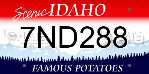 7ND288 Idaho License Plate