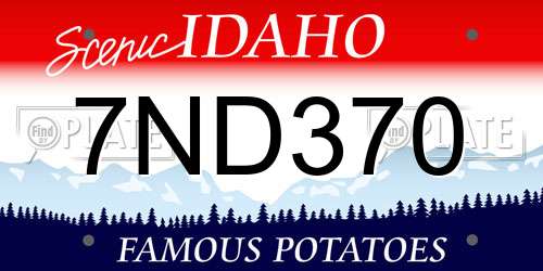 7ND370 Idaho License Plate