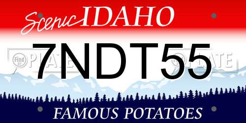 7NDT55 Idaho License Plate