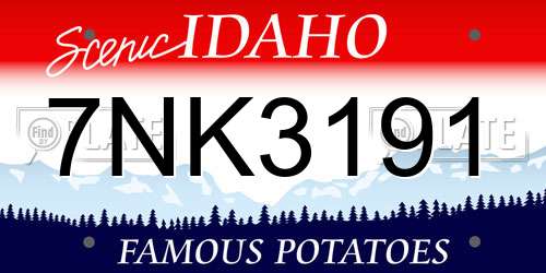 7NK3191 Idaho License Plate