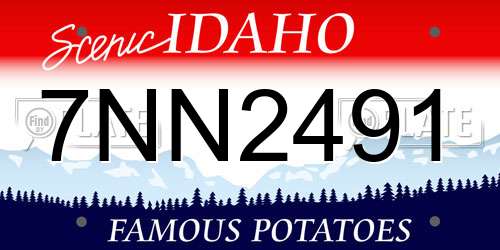 7NN2491 Idaho License Plate