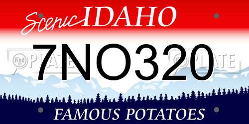 7NO320 Idaho License Plate