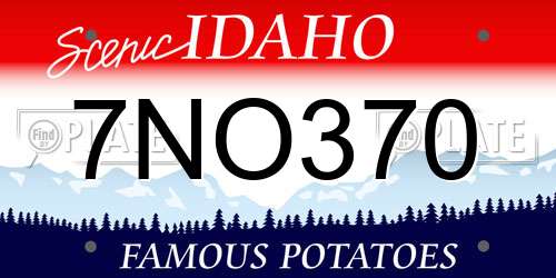 7NO370 Idaho License Plate