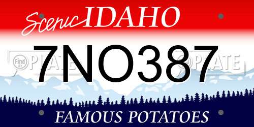 7NO387 Idaho License Plate